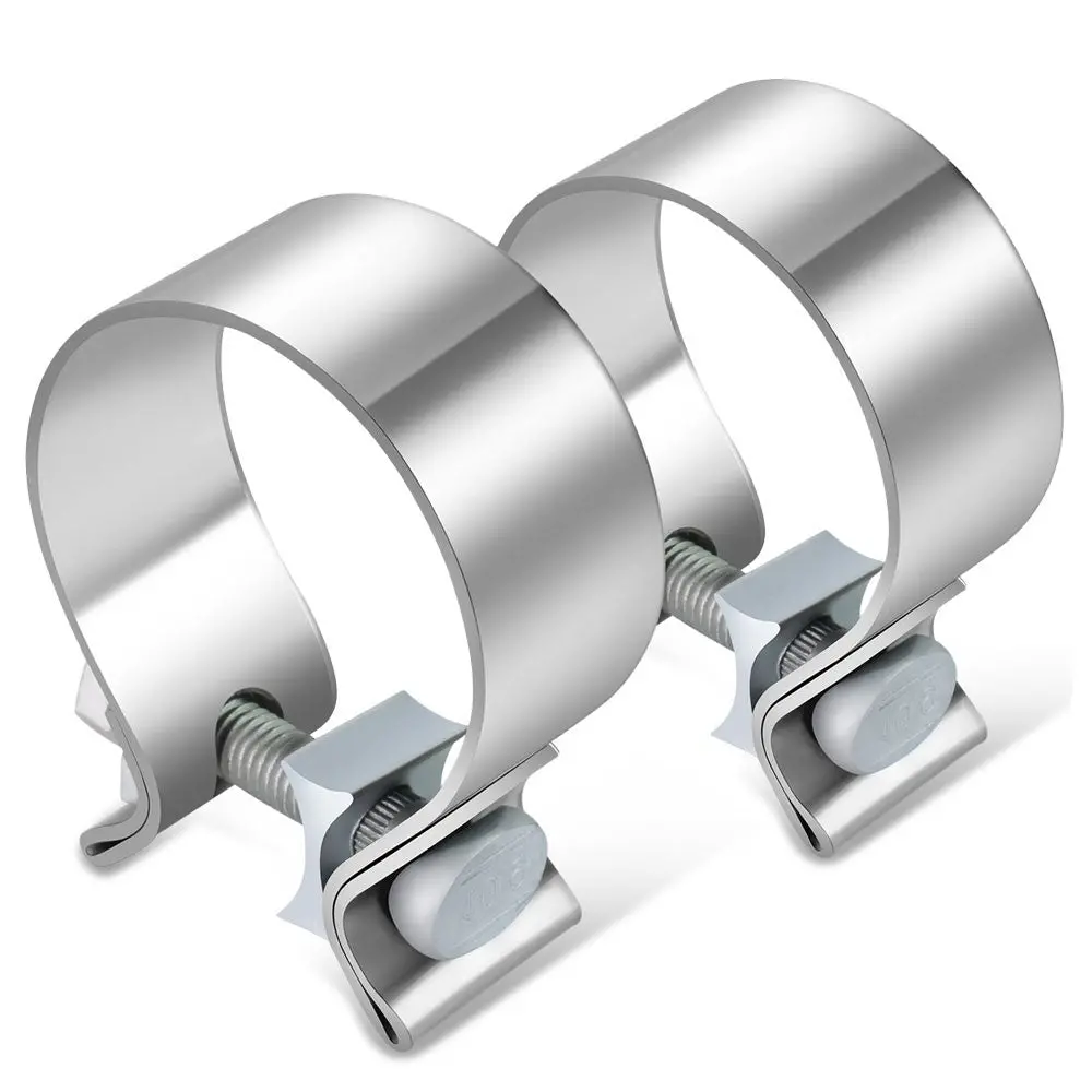 2X Bfc 2.00" Clamp-On Narrow Band Seal Style Exhaust Muffler Pipe Clamps 1