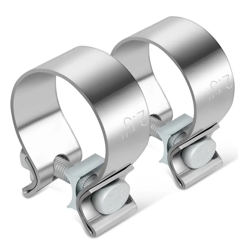 2X Bfc 2.50" Clamp-On Narrow Band Seal Style Exhaust Muffler Pipe Clamps 1