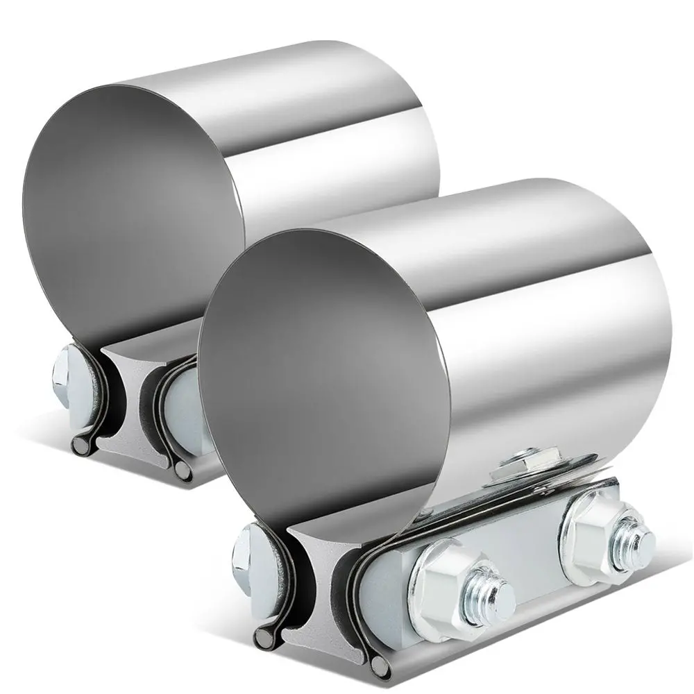2X Bfc 2.00" Clamp-On Butt Joint Band Style Exhaust Muffler Pipe Clamps 1