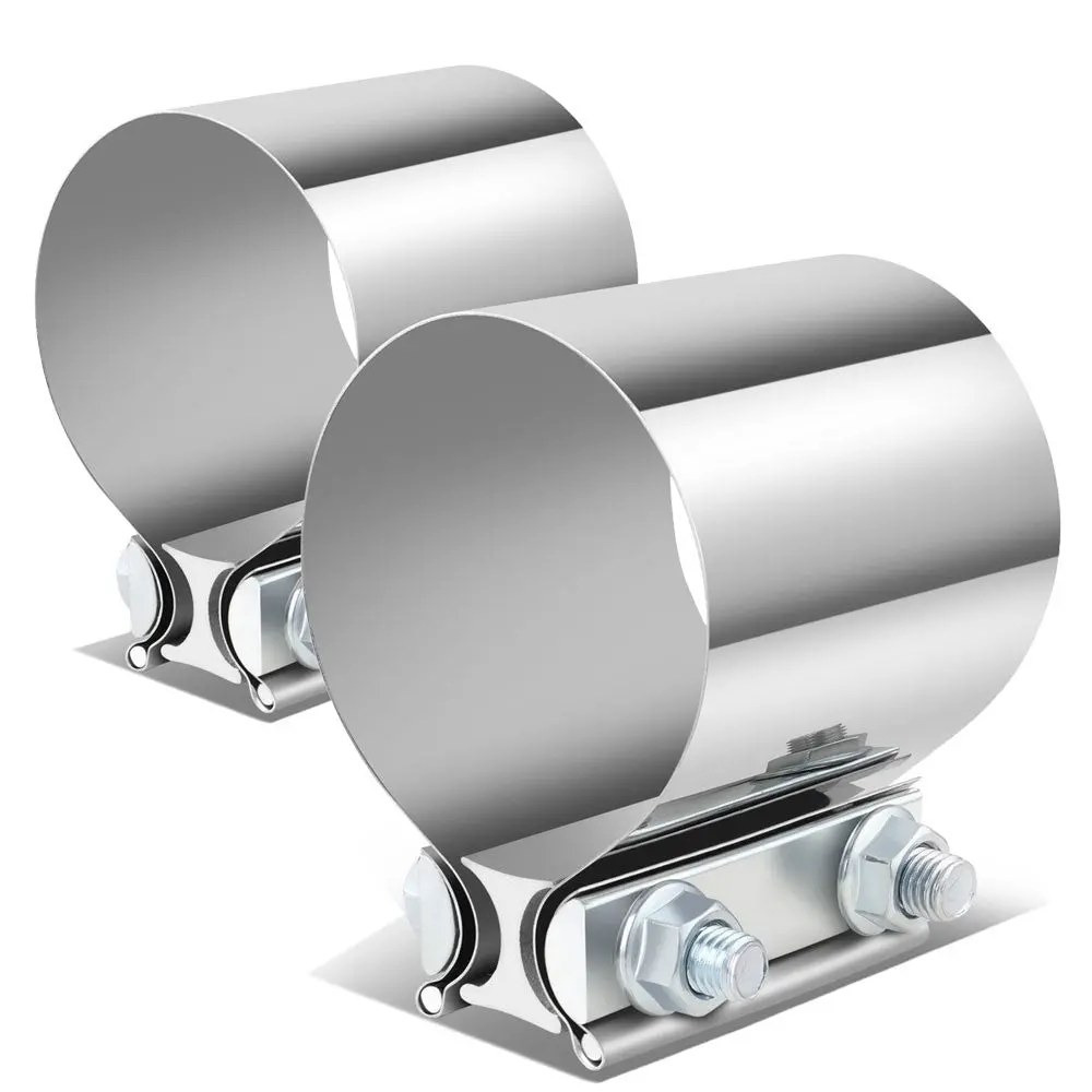 2X Bfc 3.00" Clamp-On Butt Joint Band Style Exhaust Muffler Pipe Clamps 1