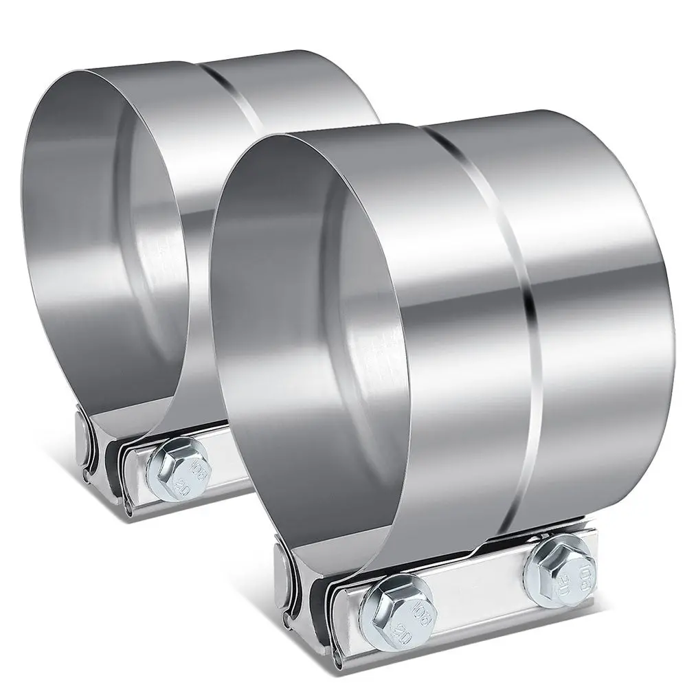 2X Bfc 4.00" Clamp-On Lap Joint Band Style Exhaust Muffler Pipe Clamps 1