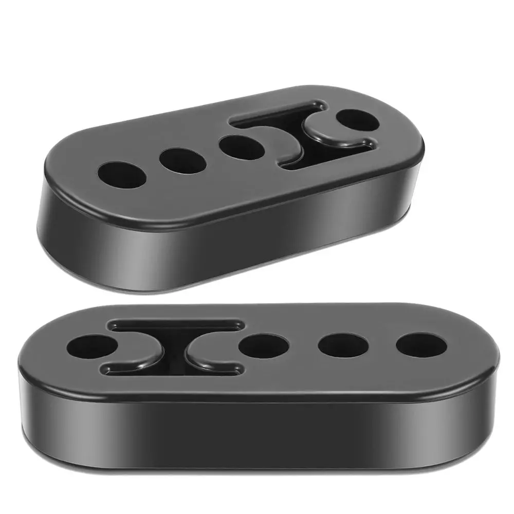 2Pcs Black 4-Hole Exhaust Hanger Insulators Mounting Bracket [1.5"/2.18"/2.86" Hole Spacing] 1