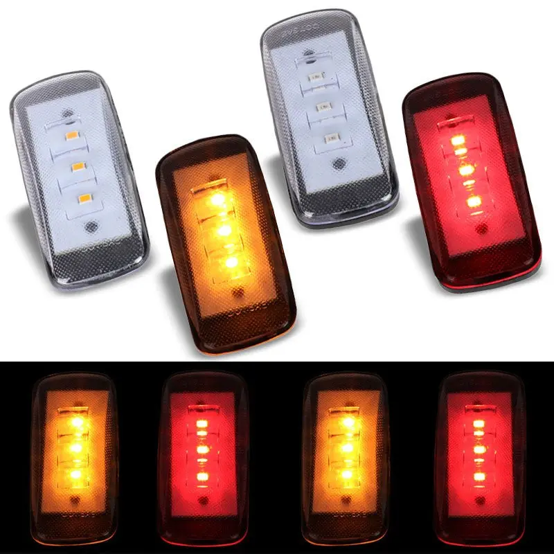 4X Clear Led Clearance Side Marker Light For 10-17 Dodge Ram 3500 Dually Fender 1