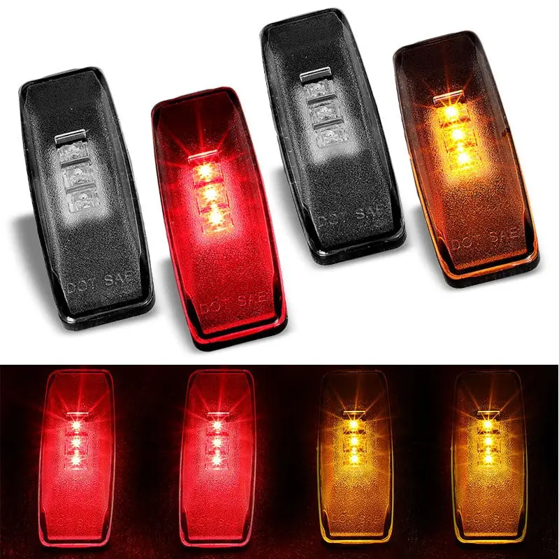 4X Smoke Led Clearance Side Marker Light For 94-02 Ram 2500/3500 Dually Fender 1