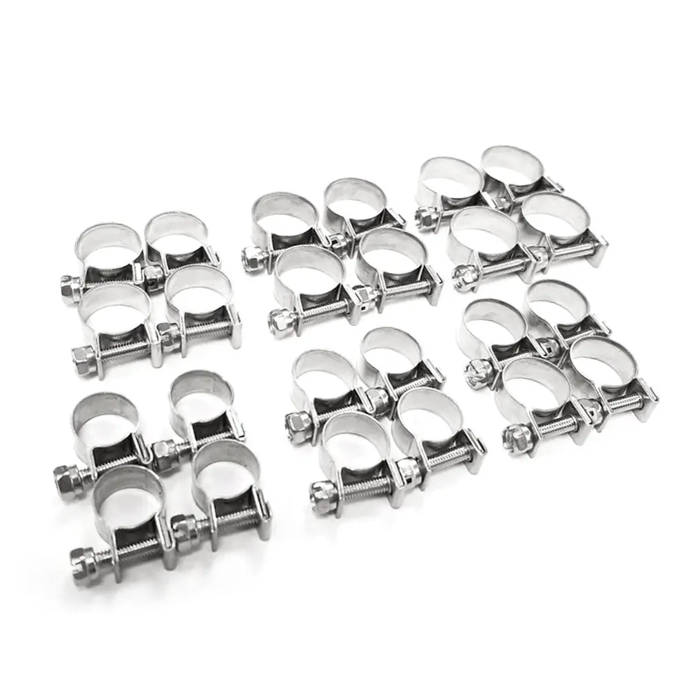 24Pcs Hps Stainless Steel Fuel Injection Hose Clamp Assortment Set, Fic-11 To Fic-16 1