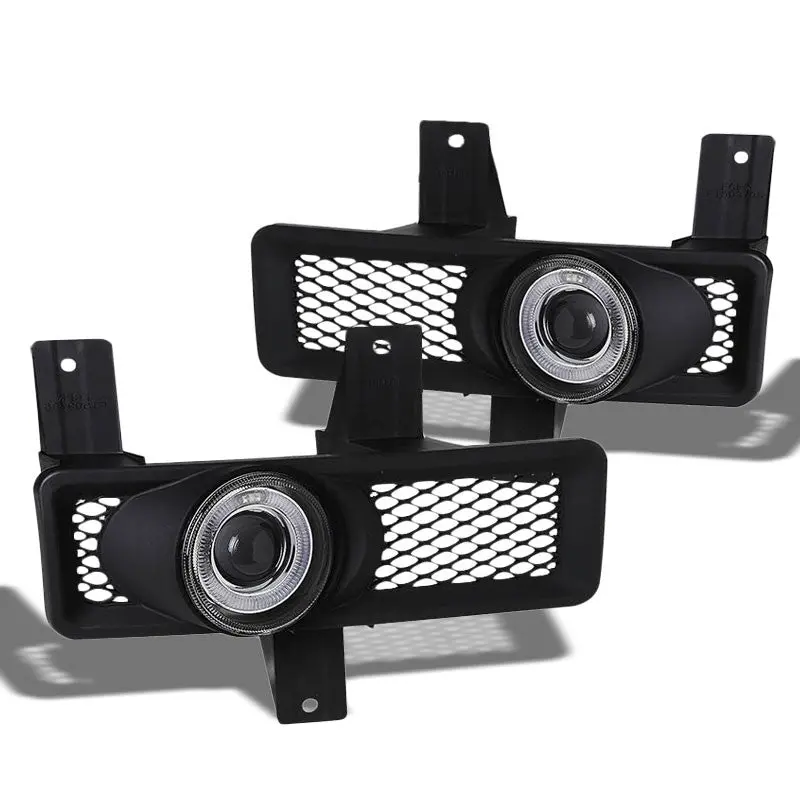 Halo Projector Clear Lens Housing Bumper Fog Light/Lamp For Ford 97-98 F-150 1