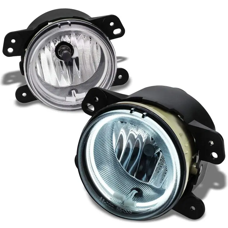 Front Bumper Fog Light Lamp+Halo Ring Ccfl Drl+Bulb Clear Lens For 11-14 Charger 1