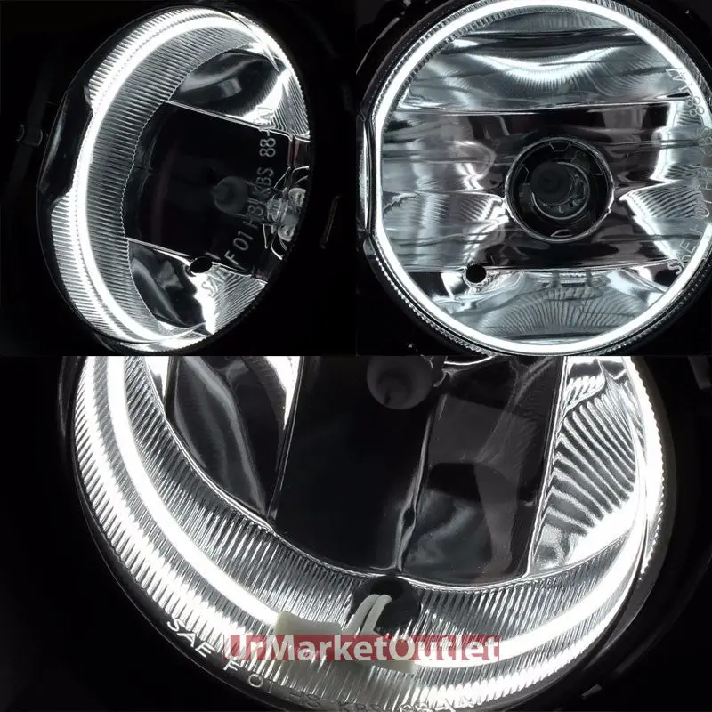 Smoke Len Oe Front Bumper Ccfl Halo Ring Foglight Lamp+Bulb For 11-14 Cruze J300 1