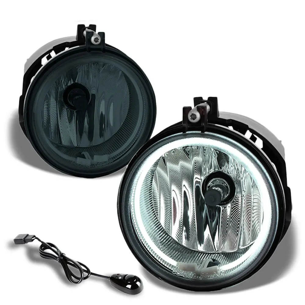 Smoke Len Bumper Ccfl Ring Fog Light Lamp +Switch For 07-09 Compass/Patriot 1