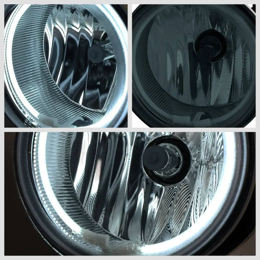 Smoke Len Bumper Ccfl Ring Fog Light Lamp +Switch For 07-09 Compass/Patriot 2