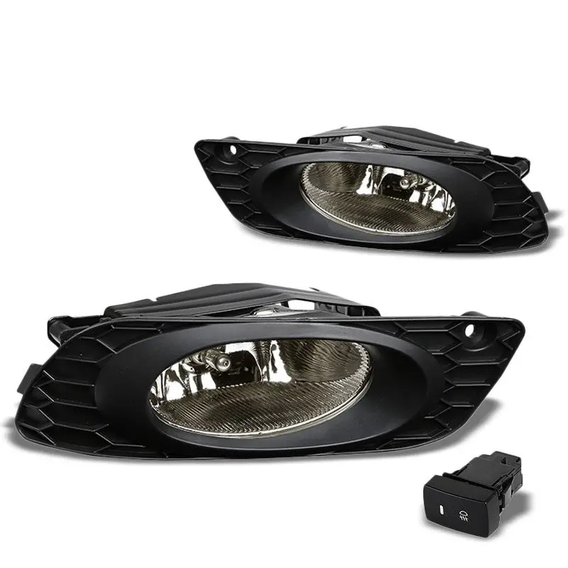 Smoke Lens Housing Driving/Bumper Fog Light+Mounting For Honda 2012 Civic Fb 4Dr 1