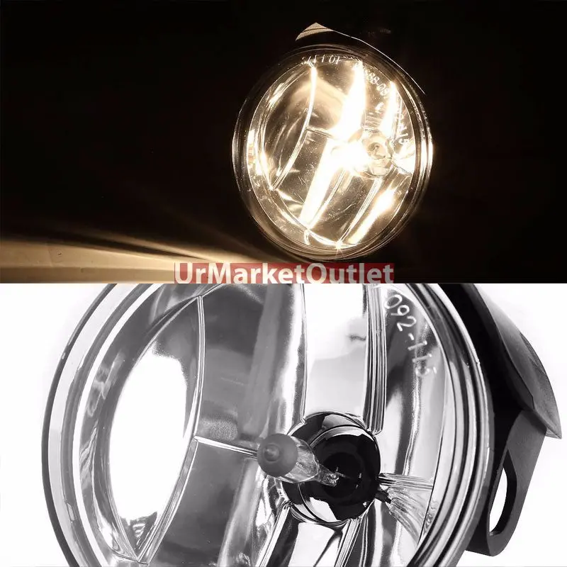 Clear Lens Chrome Housing Fog Light/Lamp Kit For Chrysler 01-06 Sebring/Stratus 1
