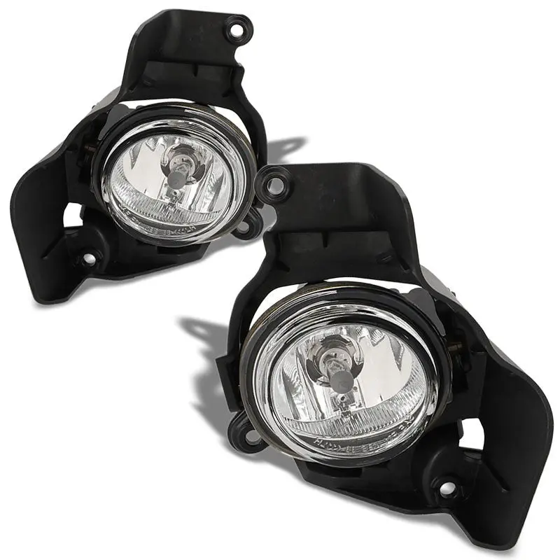 Front Left/Right Fog Light Lamp Chrome/Clear For 11-14 Mazda 2 1.5L 1