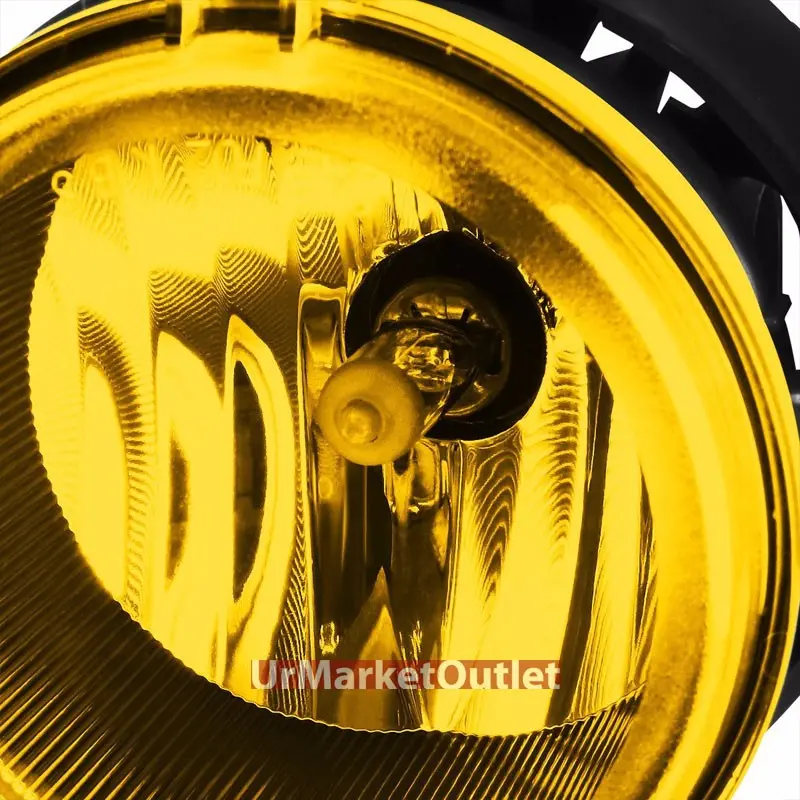 Amber Lens Bumper Round Fog Light Lamp +Switch For 05+ Chrysler/Dodge/Jeep 1