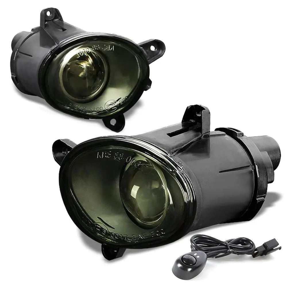 Smoke Lens Oe Bumper Reflector Fog Light Replacement Kit For 01-05 Passat 1