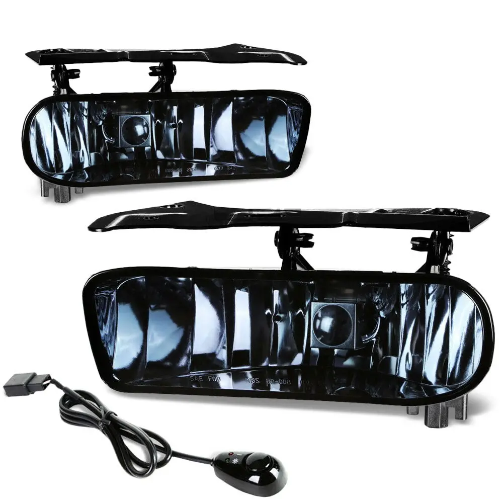 Smoke Lens Oe Bumper Reflector Fog Light Lamp Kit For 02-06 Escalade/Ext/Esv 1