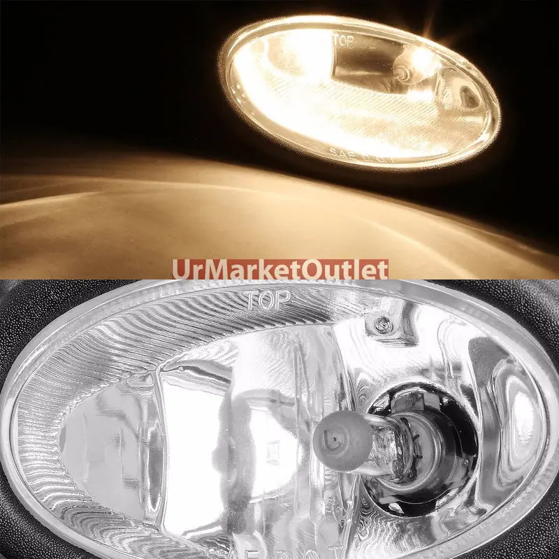 Clear Lens Chrome Housing Front Bumper Fog Light/Lamp Kit For Honda 06-08 Civic 1
