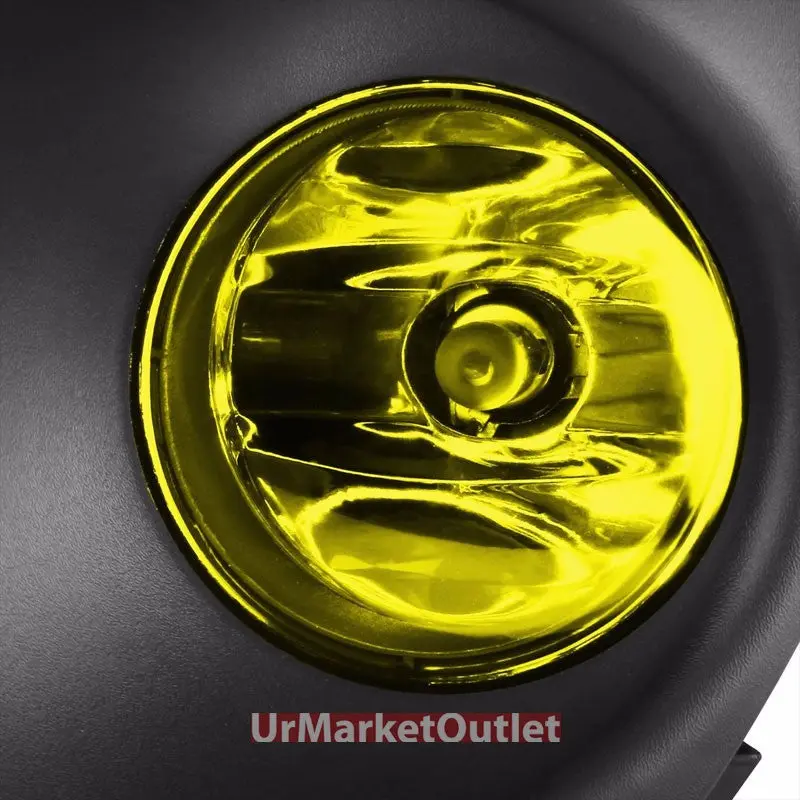 Yellow Lens Oe Front Bumper Fog Light Lamp+Bezel +Switch For 07-11 Versa C11 1