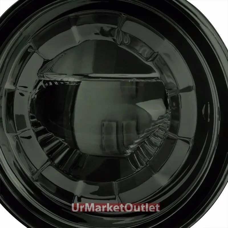 Smoke Len Led Projector Front Replacement Bumper Round Fog Light Lamp +Mount 1