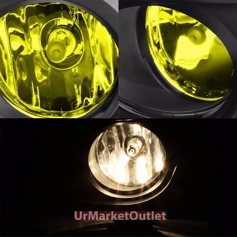 Amber Lens Oe Front Bumper Fog Light Lamp+Bezel +Switch For 13-16 Sentra B17 1