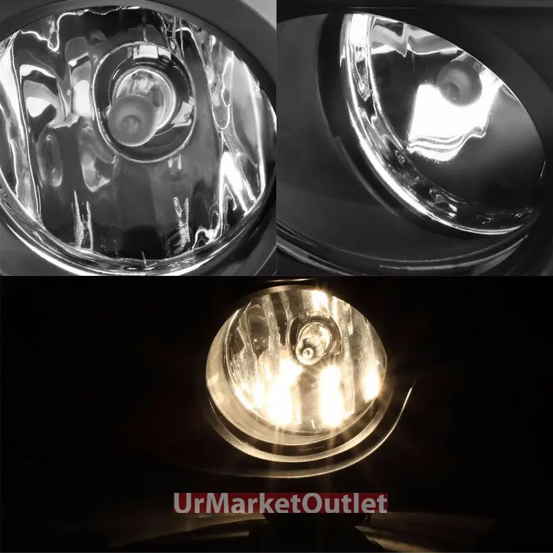 Clear Lens Oe Front Bumper Fog Light Lamp+Bezel +Switch For 13-16 Sentra B17 1