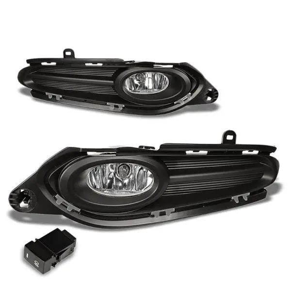 Clear Lens Front Bumper Fog Light Lamp+Bezel Cover+Switch For 16-18 Hr-V Gen 2 1