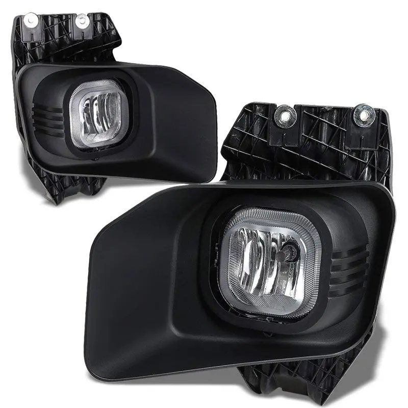Front Fog Light Lamp Black Bezel+Bulbs Clear Lens For 11-16 F-Series Super Duty 1