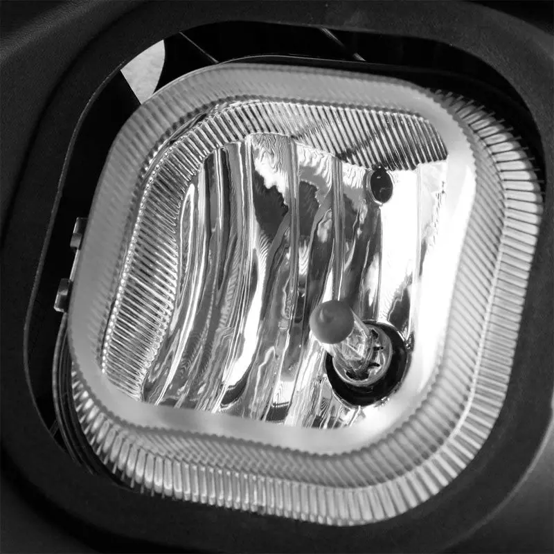 Front Fog Light Lamp Black Bezel+Bulbs Clear Lens For 11-16 F-Series Super Duty 2