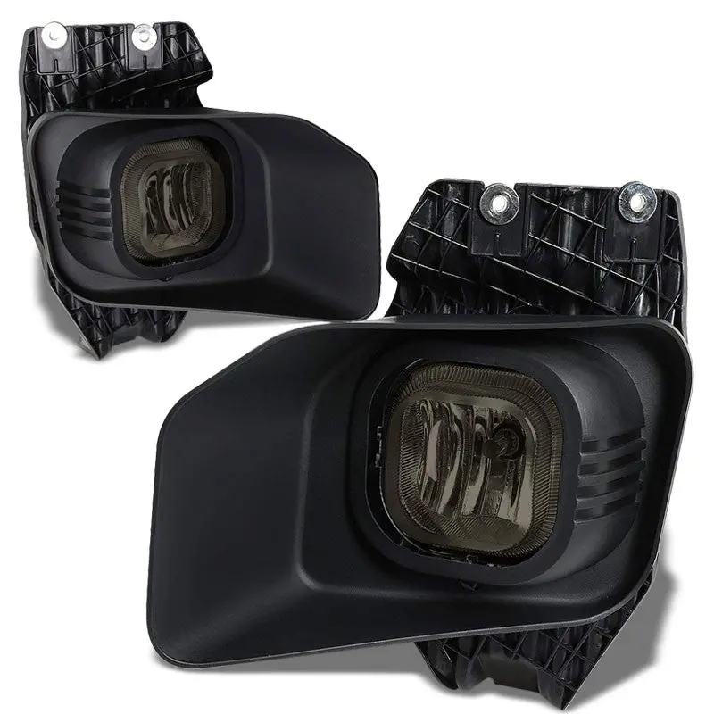 Front Fog Light Lamp Black Bezel+Bulbs Smoke Lens For 11-16 F-Series Super Duty 1