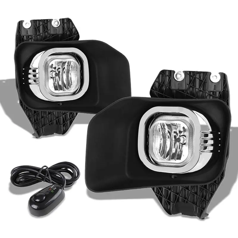 Front Bumper Fog Light Lamp Chrome Bezel+Bulbs Clear Lens For 11-16 F250-F550 Sd 1