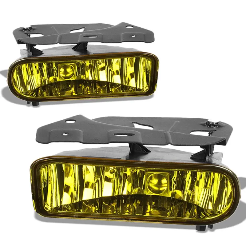 Front Bumper Driving Fog Light Lamp Kit 899 Bulbs Amber Lens For 02-06 Escalade 1