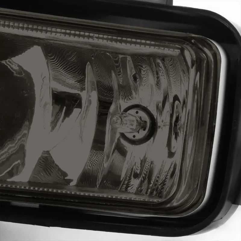 Front Oe Fog Light Lamp+Chrome Bezel+Bulbs Smoke Lens For 15-20 Tahoe/Suburban 2