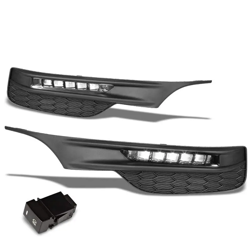 Front Bumper Driving Fog Light Lamp 12V 6000K Led Clear Lens For 16-17 Accord 1