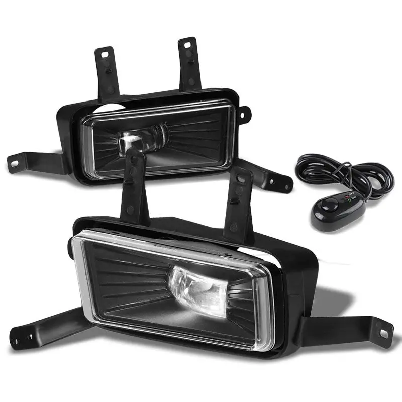 Front Bumper Driving Fog Light Lamp Kit 12V 6000K Led Clear Lens For 15-17 Tahoe 1