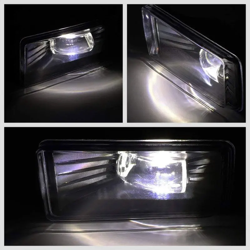 Front Bumper Driving Fog Light Lamp Kit 12V 6000K Led Smoke Lens For 15-17 Tahoe 2
