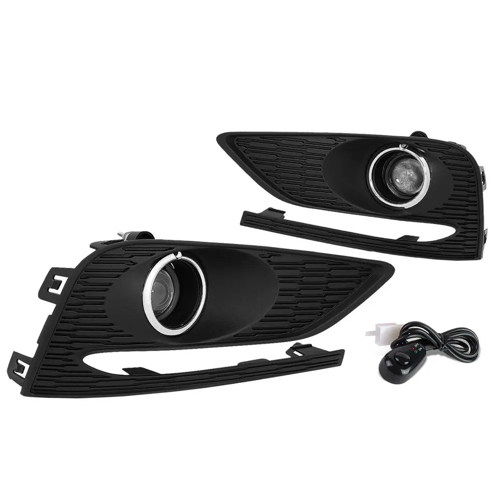 Chrome Housing Projector Fog Light W/Bezel+Switch For 16-19 Chevrolet Cruze (D2lc) 1