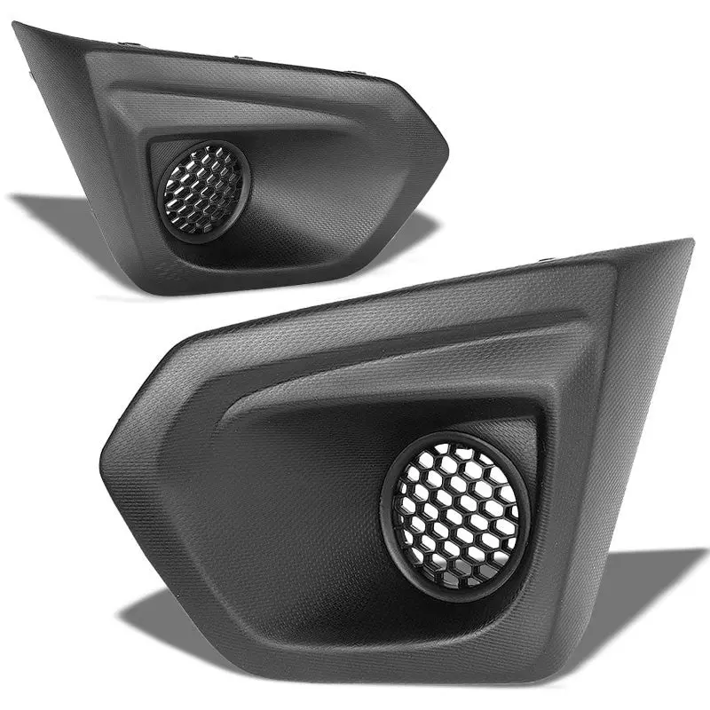 2Pcs Race Matte Black Front Fog Light Bezel Cover For 12-14 Impreza 1