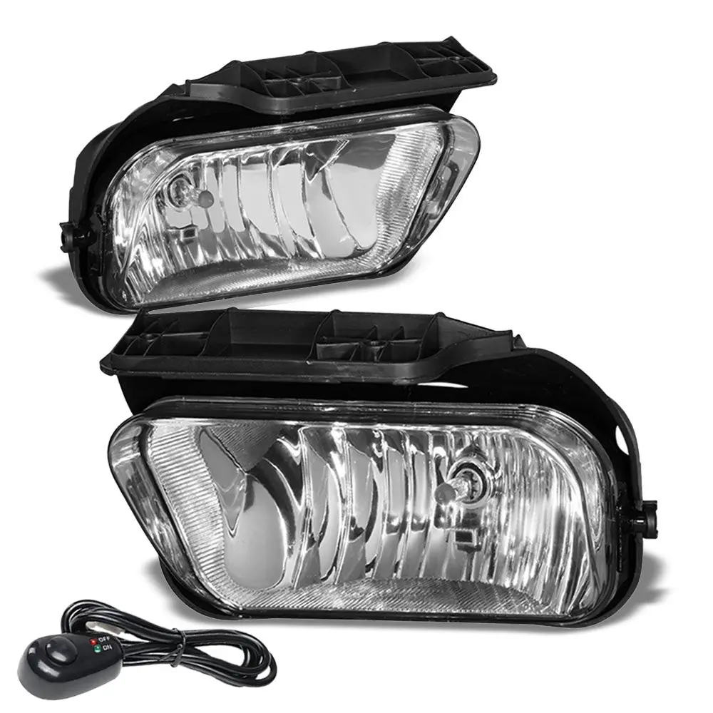 Front Bumper Clear Lens Fog Light Lamp+Bulbs For 02-06 Chevy Avalanche 1500 2500 1
