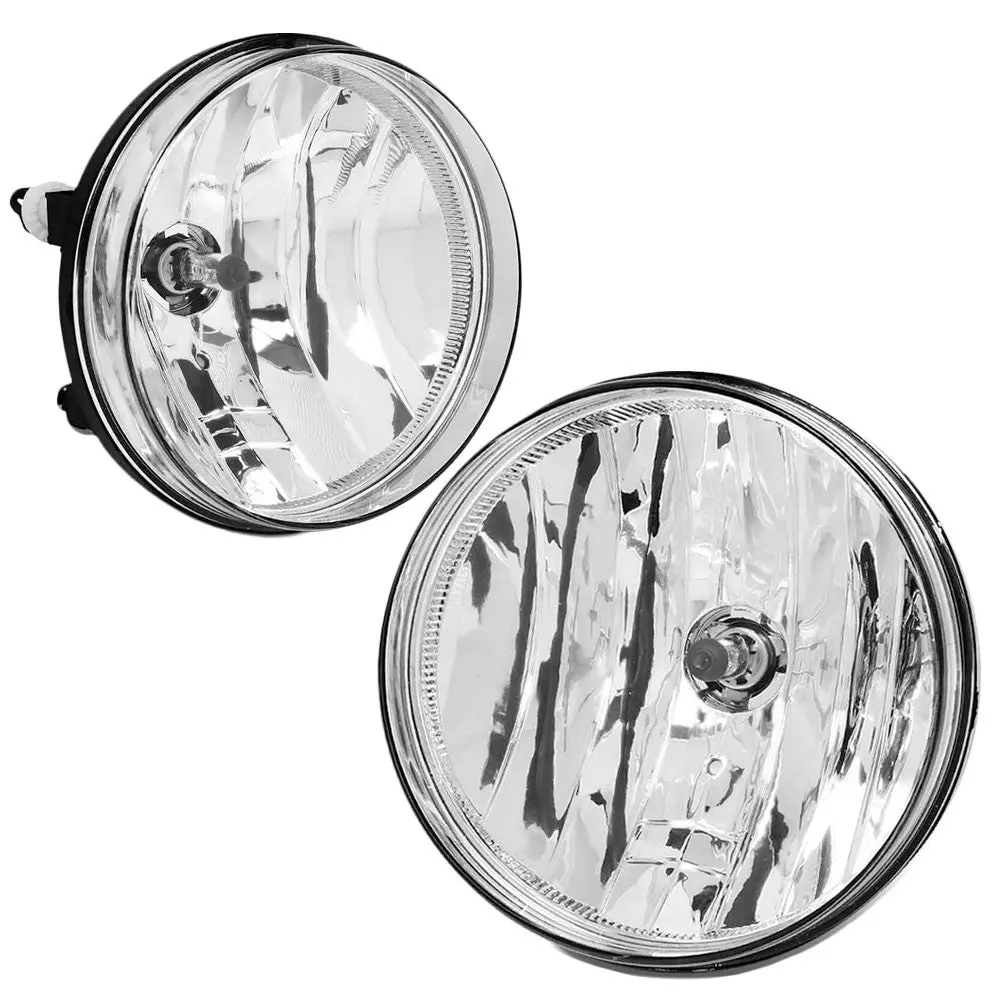 Clear Lens Oe Bumper Reflector Fog Light Lamp Kit For 07-13 Gmc Sierra 1500 1