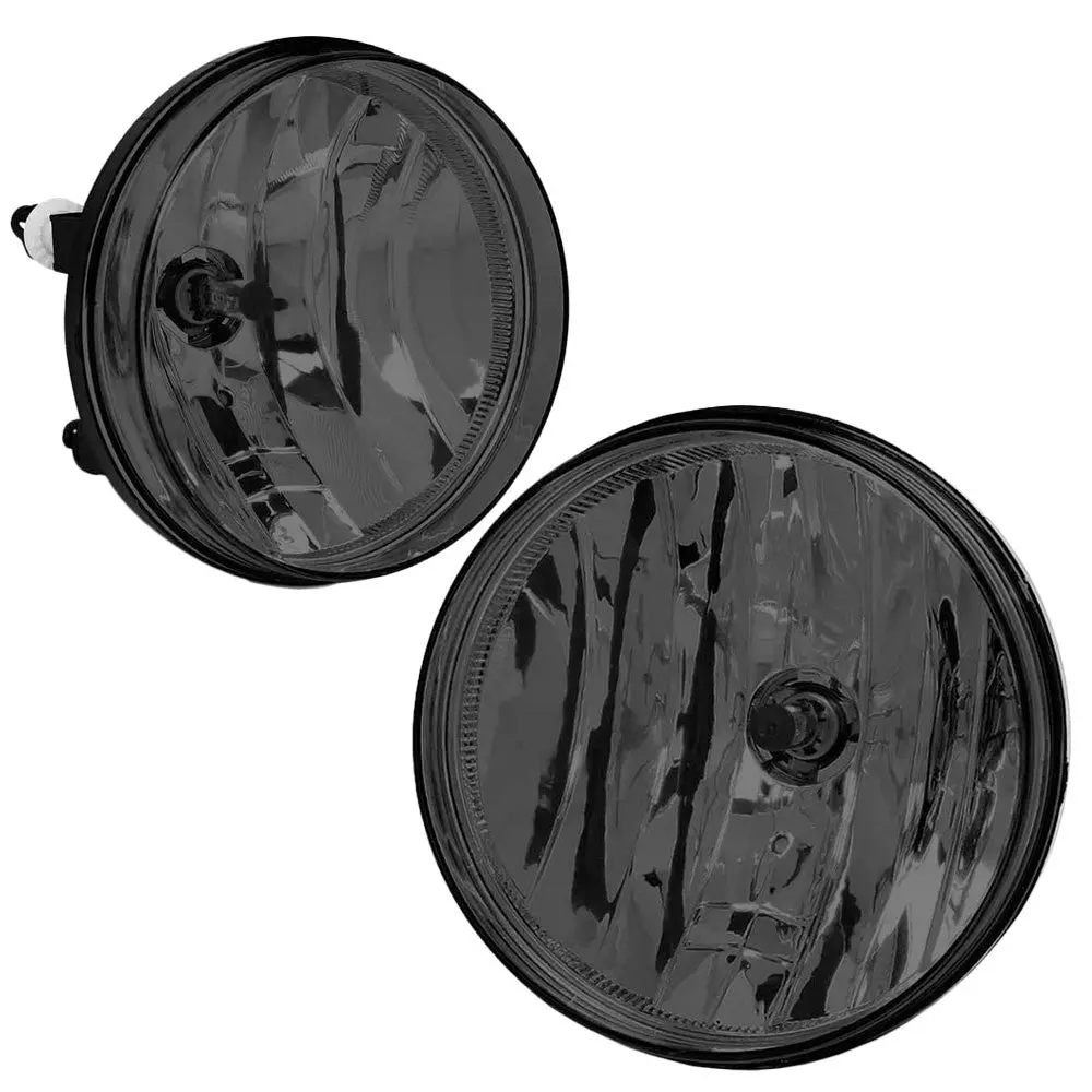 Smoke Lens Oe Bumper Reflector Fog Light Lamp Kit For 07-13 Gmc Sierra 1500 1