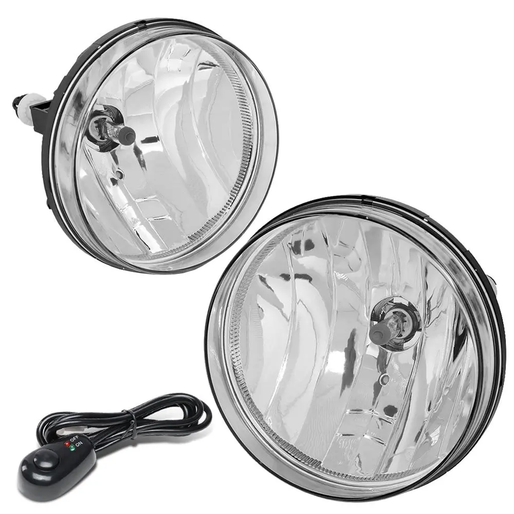 Clear Lens Oe Bumper Reflector Fog Light Lamp Kit For 07-14 Gmc Sierra 2500 Hd 1