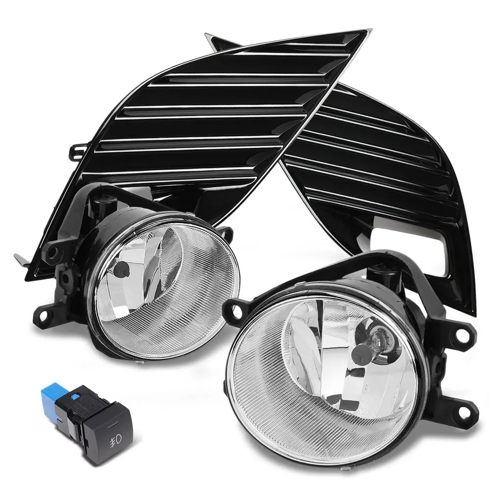 Clear Lens Bezel Cover Fog Light Lamp For 18-20 Toyota Camry Xv70 Se Xse 1