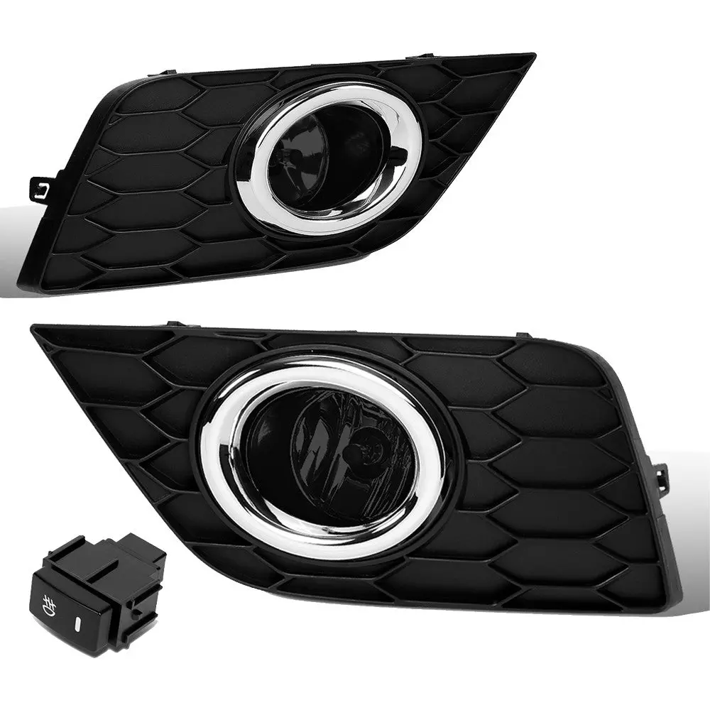 Front Bumper Replace Left/Right Halogen Fog Light W/Switch For 16-19 Sentra 1