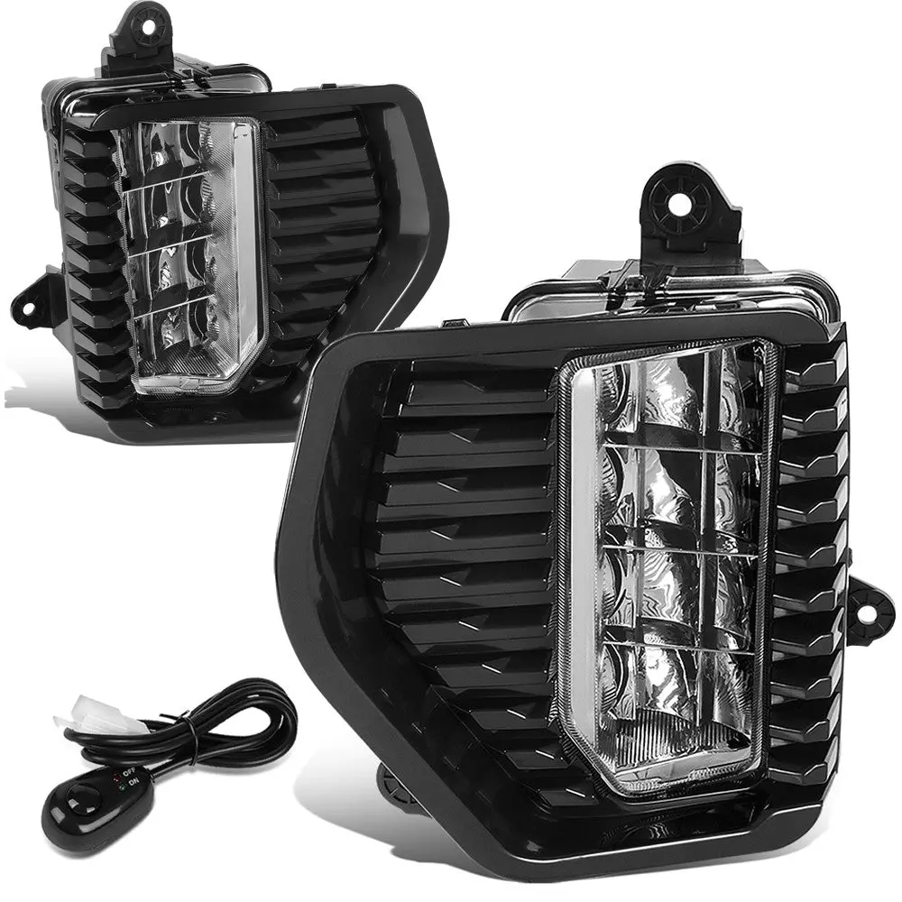 Front Bumper Replace Chrome Led Fog Light W/Switch For 19-21 Sierra 1500 1