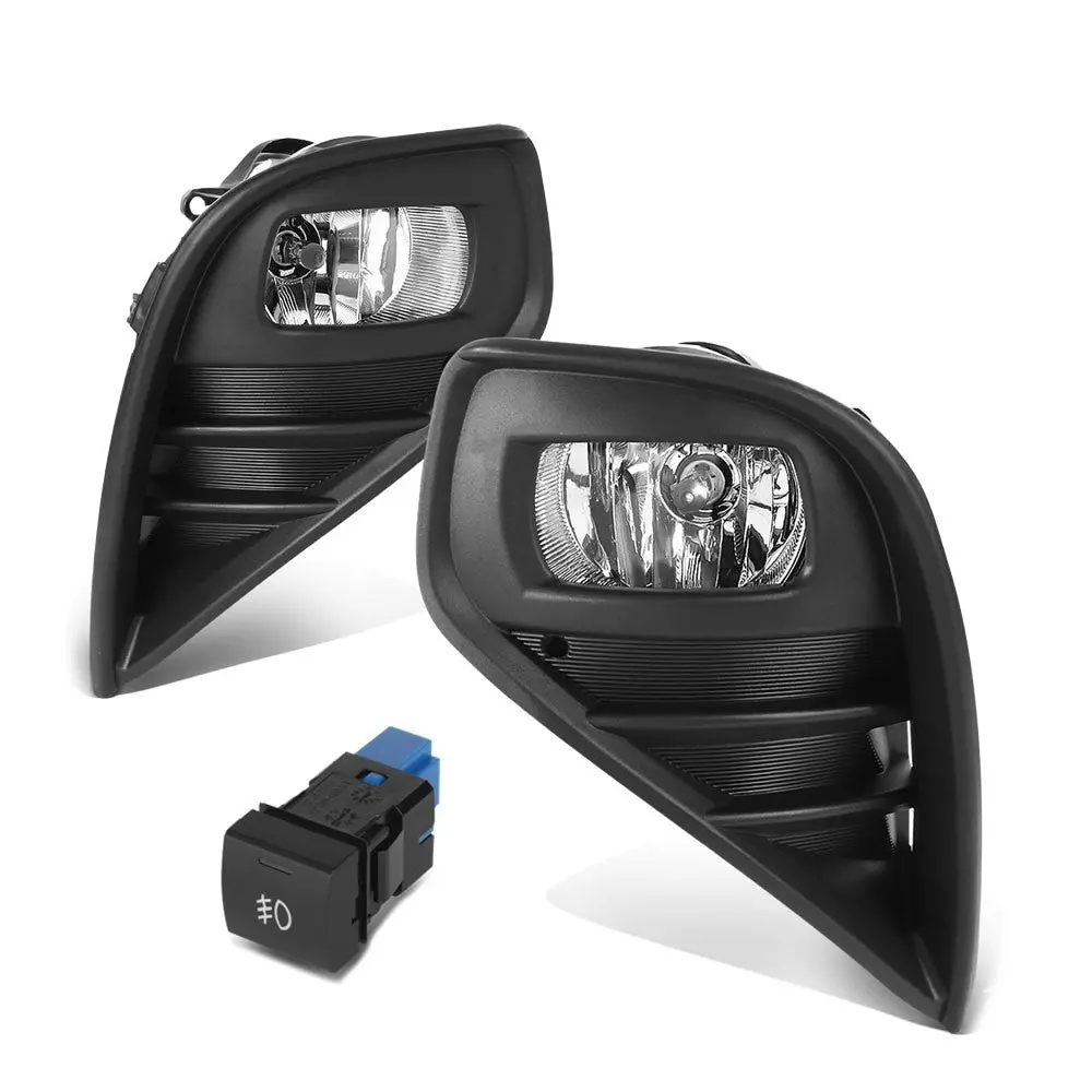 Clear Lens Front Bumper Fog Light Lamps W/Switch For 20+ Toyota Highlander (Xu70 4Th) 1