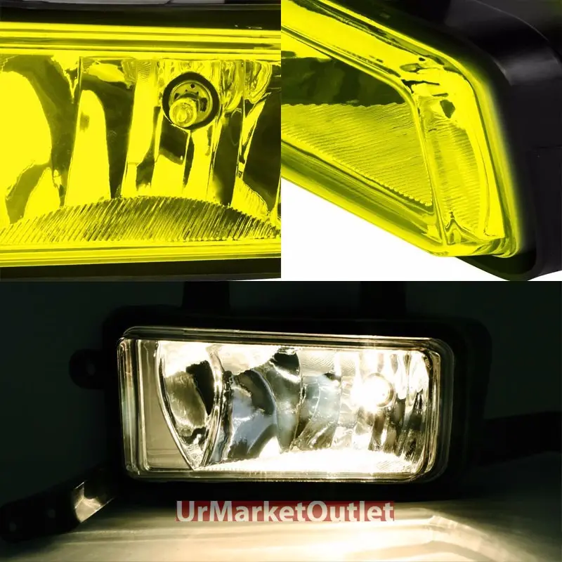 Yellow Amber Lens Oe Front Bumper Fog Light Lamp +Switch For 15+ Chevy/Gmc 1