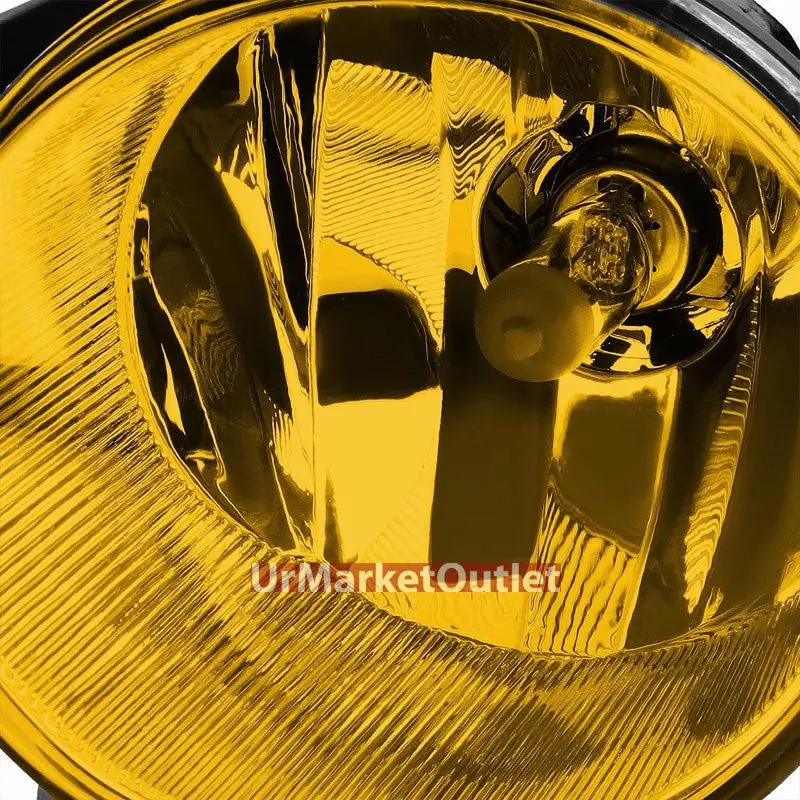 Yellow Amber Len Chrome Housing Oe Front Bumper Fog Light Lamp +Switch Ty809 1