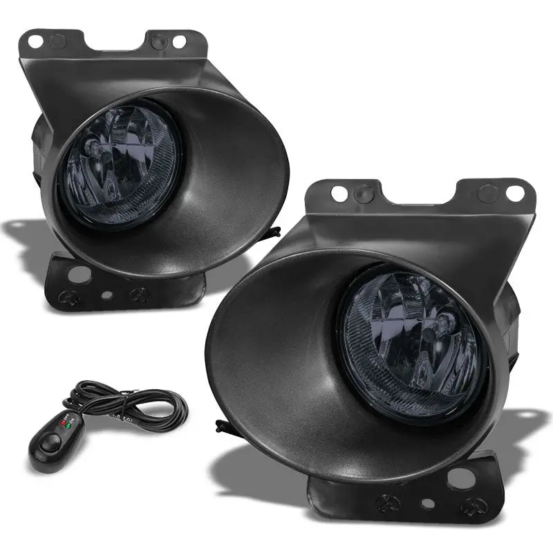 Front Bumper Driving Fog Light Lamp Kit Bezel+Bulbs Smoke Lens For 06-08 Mark Lt 1