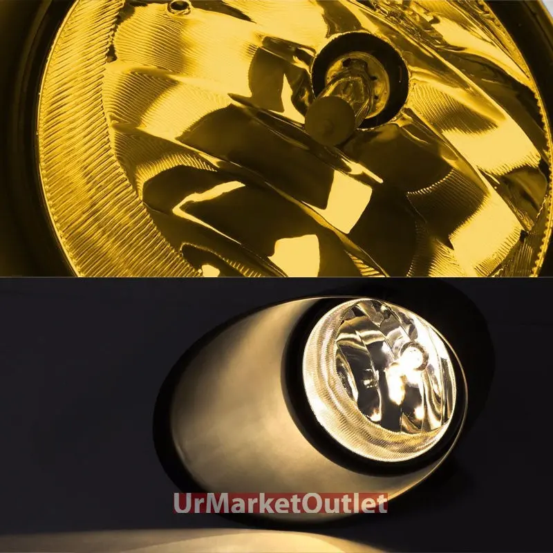 Yellow Amber Len Front Bumper Fog Light Lamp+Bezel +Switch For 07-13 Tundra / 07-11 Sequoia 1