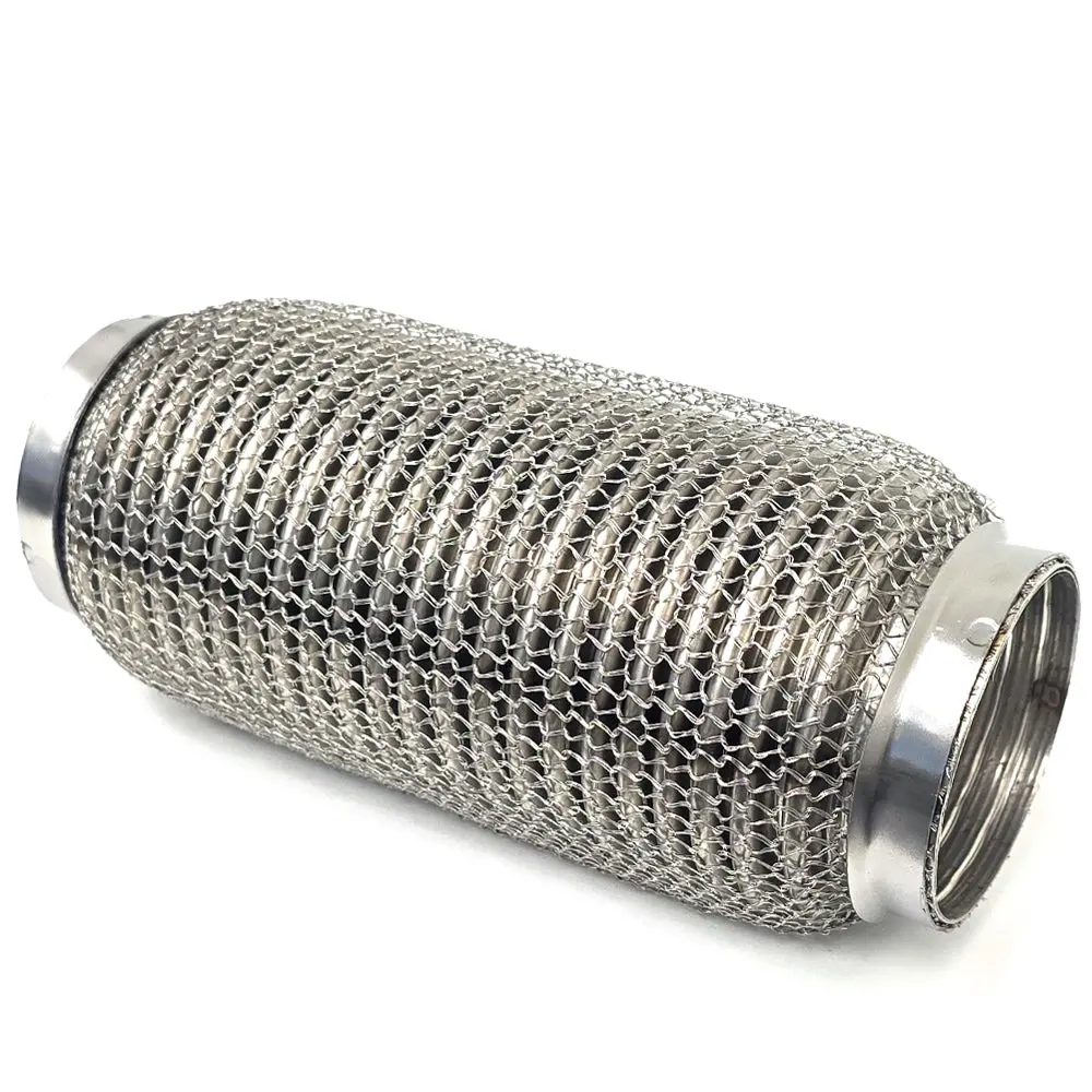 Megan 2.5" Id (64Mm) Weld-On Exhaust Flex Pipe (Stainless Interlock/Chain Mesh) 1